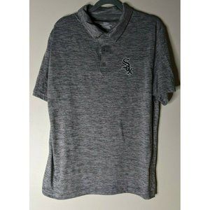 Chicago White Sox MLB Grey Short Sleeve Polo Shirt XL Genuine Merchandise EUC